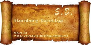 Sternberg Dorottya névjegykártya